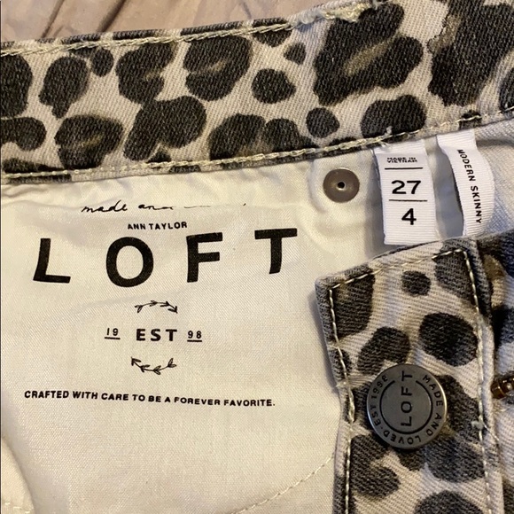 Ann Taylor loft leopard jeans size 4 - Picture 6 of 6